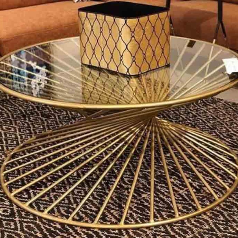 BH Engineered Gold Vortex Coffee Table