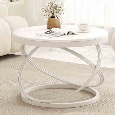 BH Engineered Mobius White Coffee Table