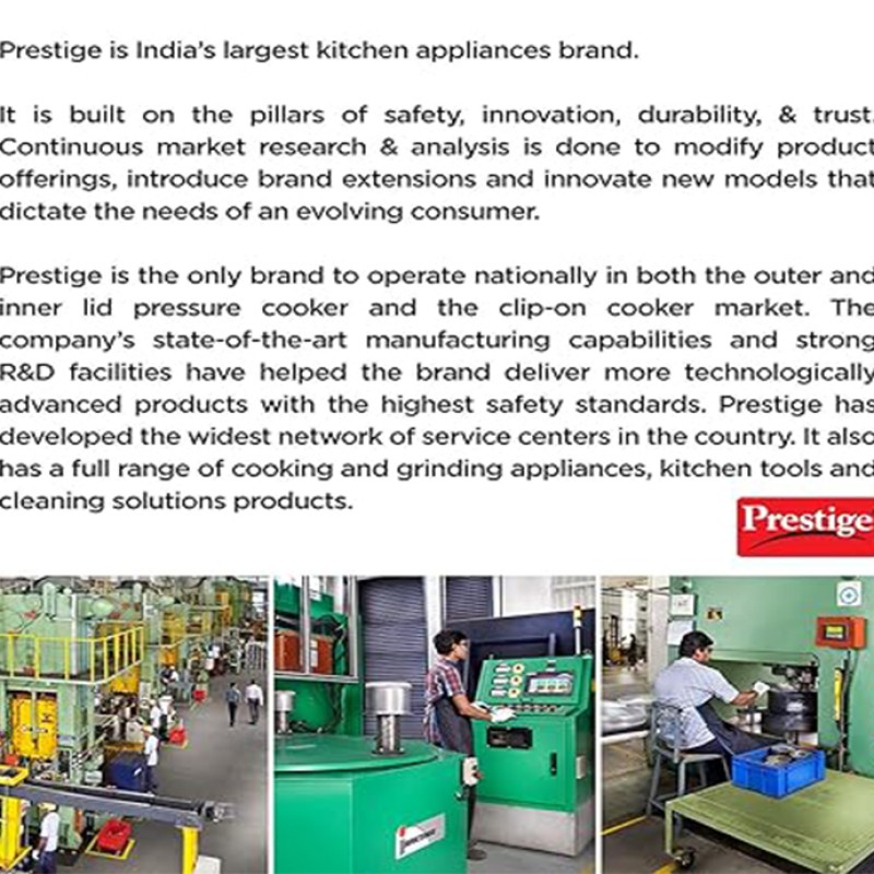 Prestige Svachh Steel Outer Lid Pressure Cooker 5L