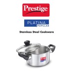 Prestige Platina Popular Stainless Steel Casserole With Lid, 220MM