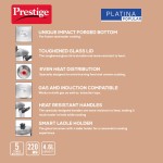 Prestige Platina Popular Stainless Steel Casserole With Lid, 220MM