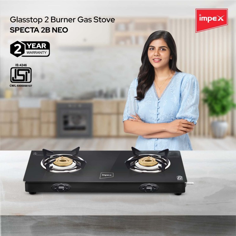 IMPEX Specta 2 Burner Gas Stove GT (Auto Ignite)