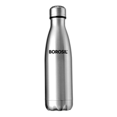Borosil Vacuum Bottle Bolt 750ML, Stainless Steel