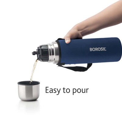 Borosil Vacuum Flask Thermo 500ML, Blue