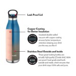 Borosil Vacuum Bottle ColorCrush 700ML, Blue