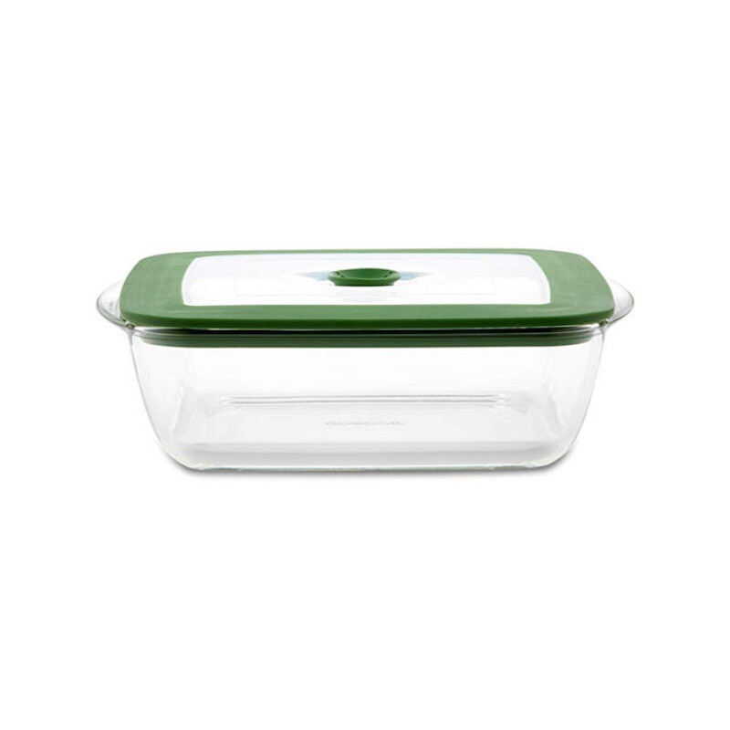 Borosil Square Dish With Green Lid 2.2L