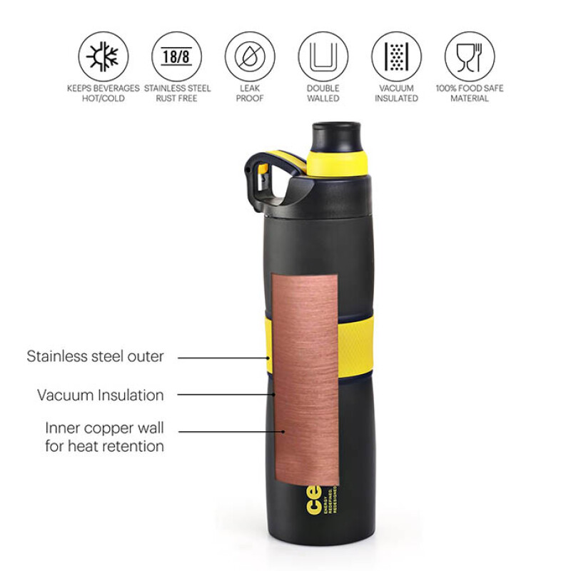 Cello Force Stainless Steel Sports Bottle 700ML