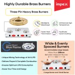 IMPEX Steel 13B 3 Burner LPG Stove