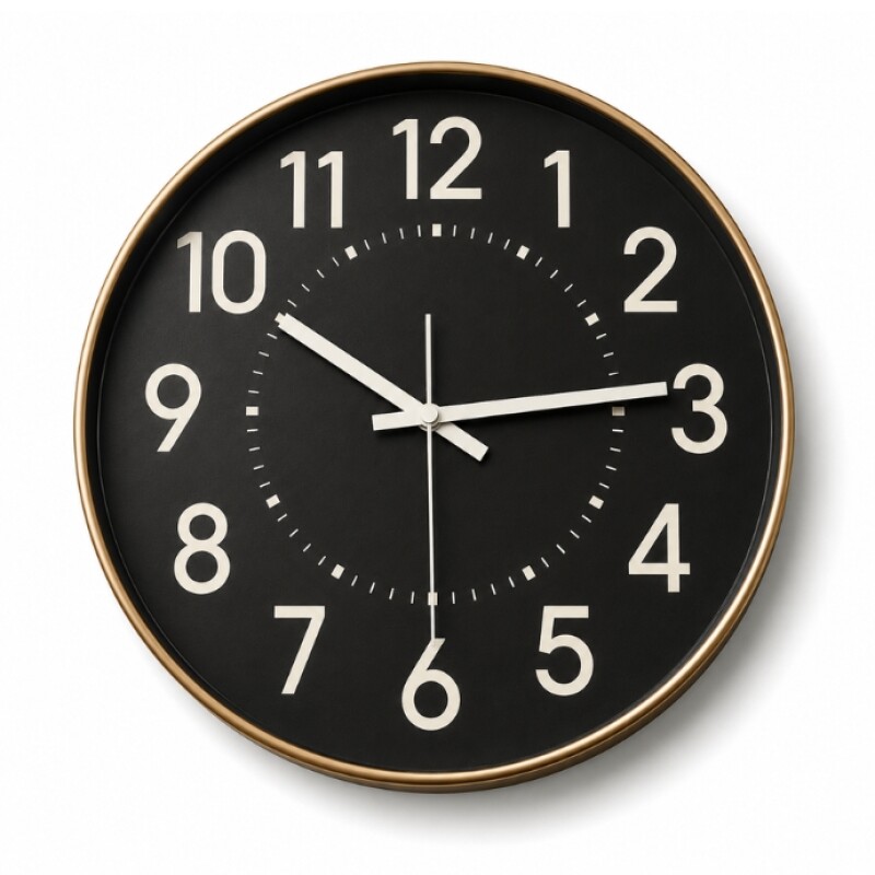 Minimal Modern Wall Clock – Black Contemporary Design