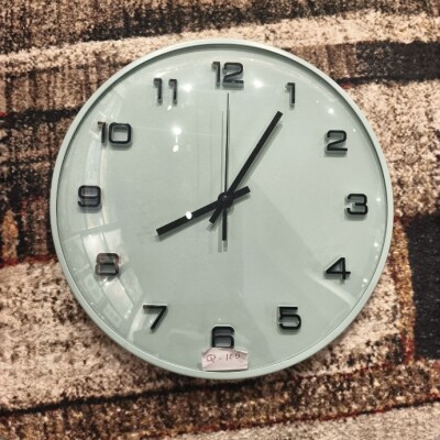 Minimal Modern Wall Clock – White Glass Design