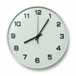 Minimal Modern Wall Clock – White Glass Design
