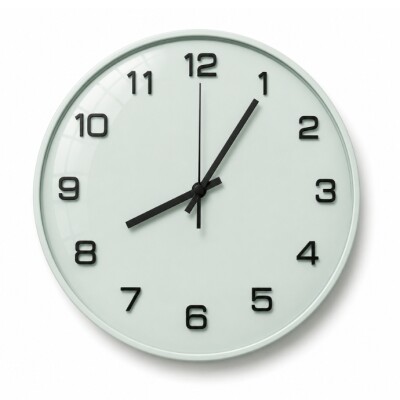 Minimal Modern Wall Clock – White Glass Design
