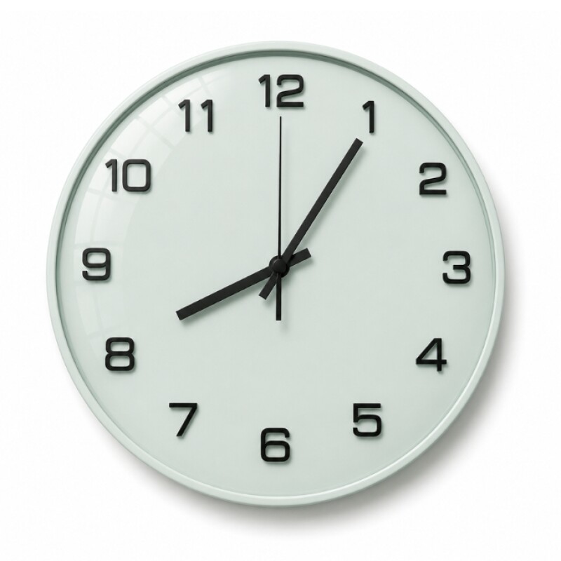 Minimal Modern Wall Clock – White Glass Design