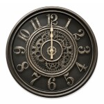 Modern Industrial Gear Wall Clock – Metallic Finish