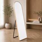 Elegant Gold Metal Full Length Standing Mirror