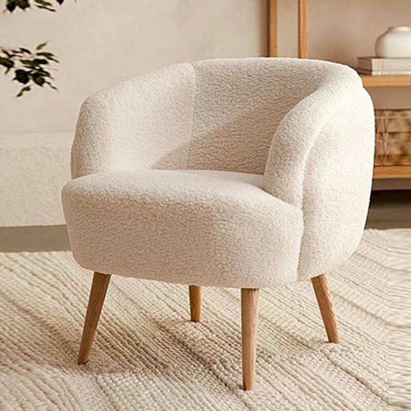 BH Elegant Upholstered Fabric Lounge Chair