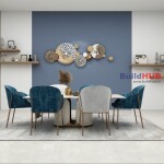 BH Engineered Bressia Oniciata Marble Dining Table