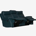 BH Luxe 3-Seater Recliner Deep Blue