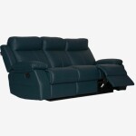 BH Luxe 3-Seater Recliner Deep Blue