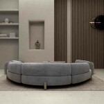 BH Engineered Grey Curve Sofa Set