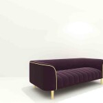 BH E ngineered Purple Fabric Sofa Set