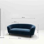 BH Engineered Rich Blue Sofa Set