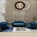 BH Engineered Rich Blue Sofa Set