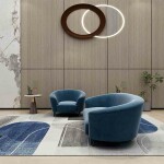 BH Engineered Rich Blue Sofa Set