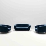 BH Engineered Rich Blue Sofa Set