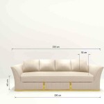 BH Engineered Sleek White Leatherette Sofa Set