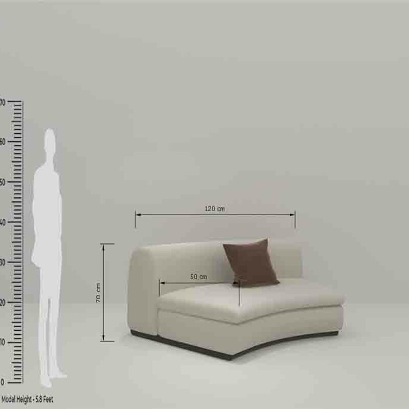 BH Engineered White Curved Sofa Set