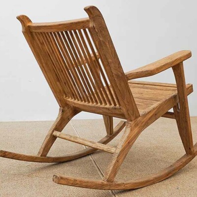 BH Elm Solid Wood Rocking Chair