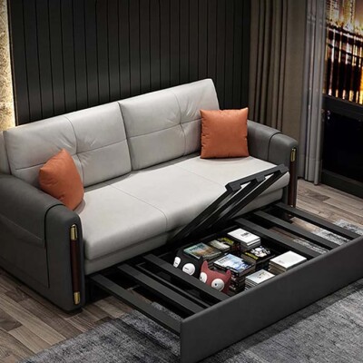 BH Urban Leather Sofa cum Bed