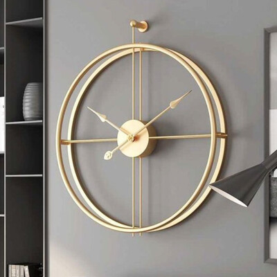 Gold Round Wall Clock HT