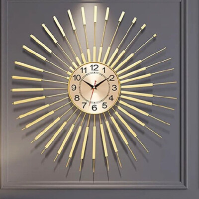 Golden Sun Metal Wall Clock HT