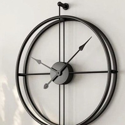 Black Round Wall Clock HT
