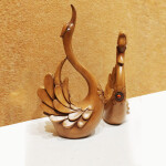 Handcrafted Wooden Swans Duo FL FAB1