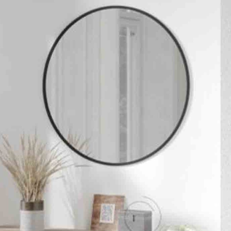 Black Round Mirror HT