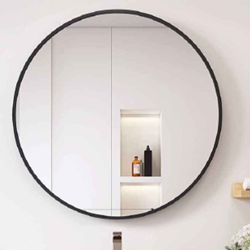 Black Round Mirror HT