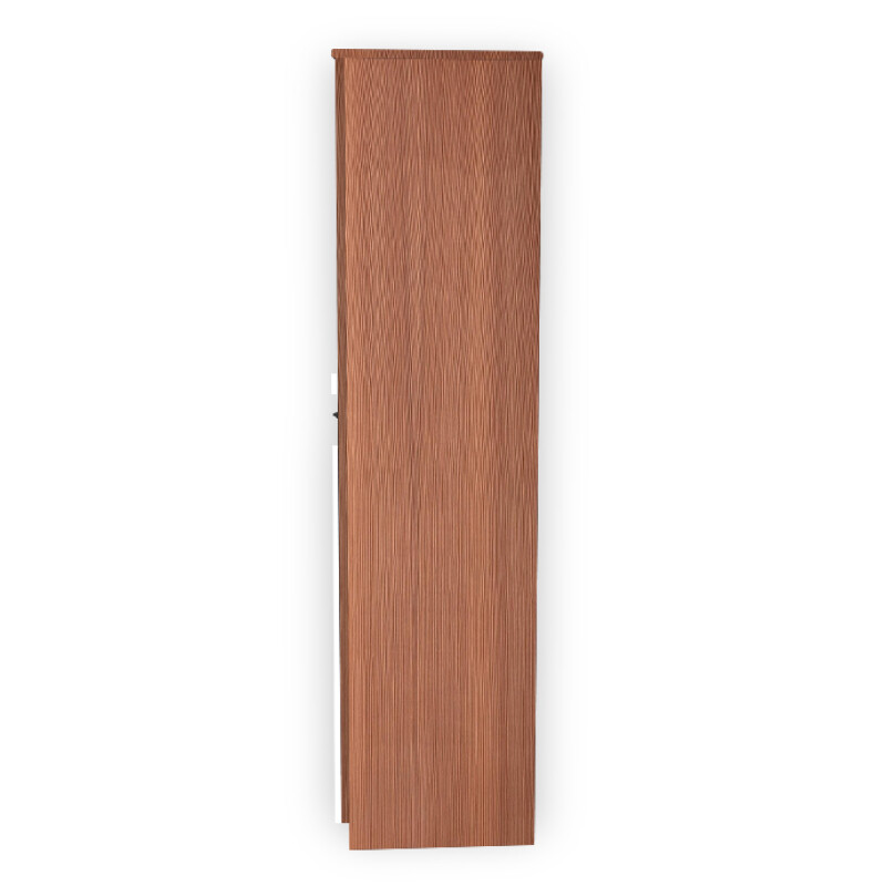 Engineering Wood 2 Door Wardrobe in Sapelli & White