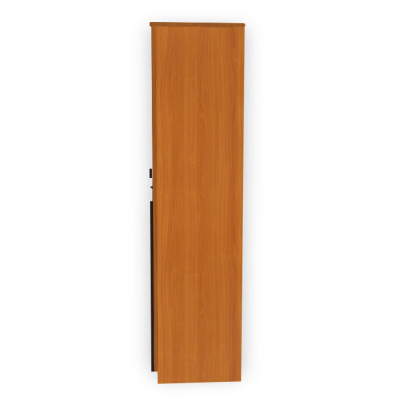 Engineering Wood 2 Door Wardrobe in Oxford Cherry & Dark Maple