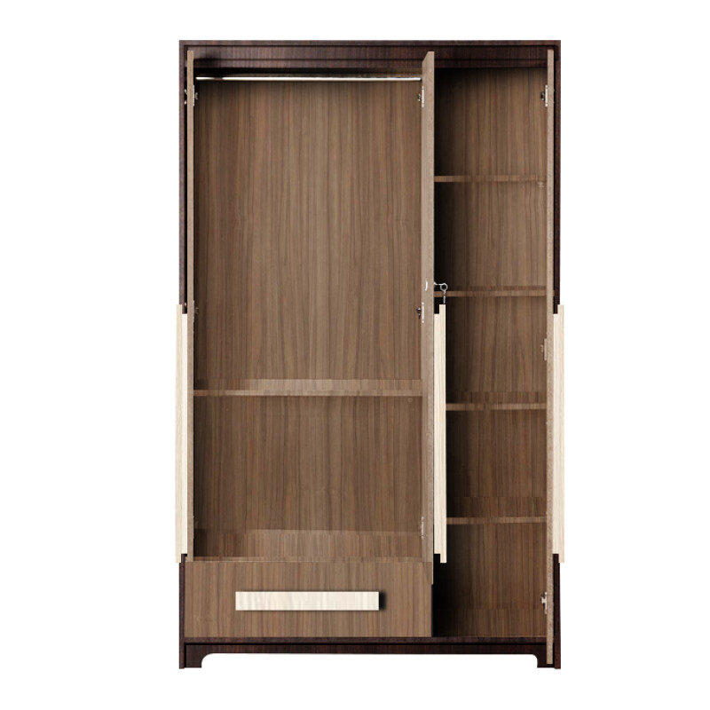 Premium 3 Door Wardrobe in Lorraine Walnut Finish