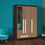 Premium 3 Door Wardrobe in Lorraine Walnut Finish