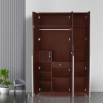 Engineering Wood 3 Door Wardrobe in Mahagony Finish