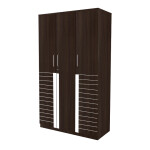 Engineering Wood 3 Door Wardrobe in Brown Teak Finish