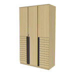 Engineering Wood 3 Door Wardrobe in Alberta Maple