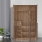 Engineering Wood 3 Door Wardrobe in Lorraine Walnut