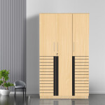 Engineering Wood 3 Door Wardrobe in Ice Beech