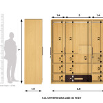 Engineering Wood 4 Door Wardrobe in Dark Maple & Bavarian Beech